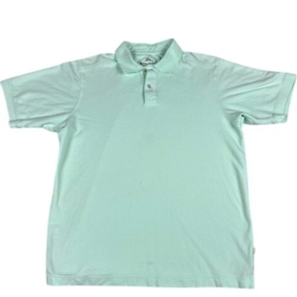 Tommy Bahama Polo Shirt Men S Mint Green Short Sleeve Cotton Pique Casual Resort